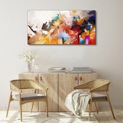 Obraz Canvas Kolorowe kwiaty w abstrakcyjnym stylu