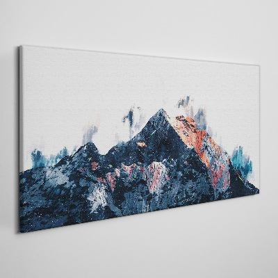 Obraz Canvas Górska panorama w abstrakcyjnej formie