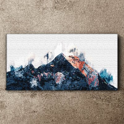 Obraz Canvas Górska panorama w abstrakcyjnej formie
