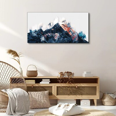 Obraz Canvas Górska panorama w abstrakcyjnej formie