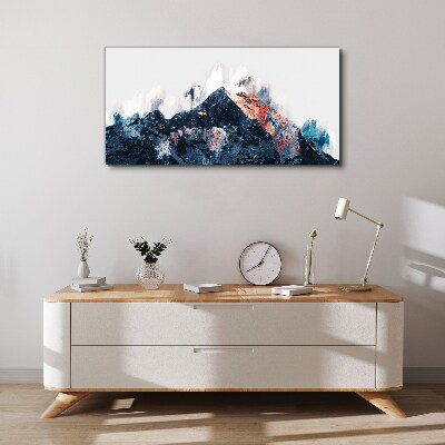 Obraz Canvas Górska panorama w abstrakcyjnej formie