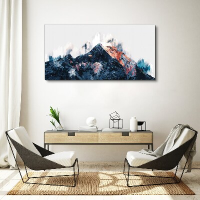 Obraz Canvas Górska panorama w abstrakcyjnej formie