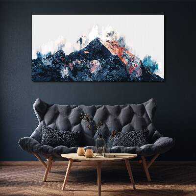Obraz Canvas Górska panorama w abstrakcyjnej formie