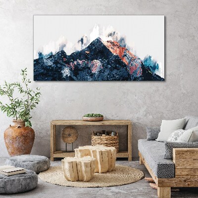Obraz Canvas Górska panorama w abstrakcyjnej formie