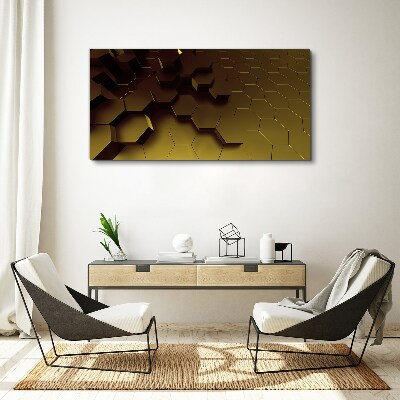 Obraz Canvas Złote heksagony