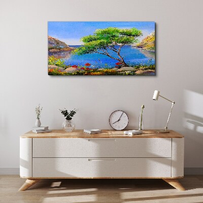 Obraz Canvas Spokojny pejzaż nad wodą