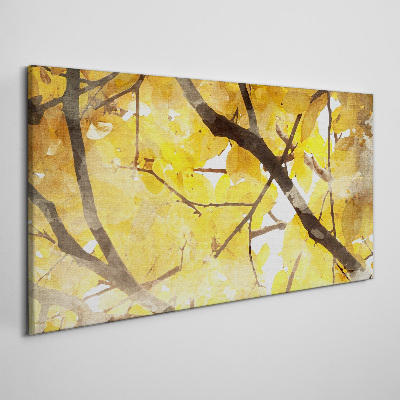 Obraz Canvas Złote liście w słońcu