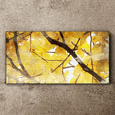 Obraz Canvas Złote liście w słońcu