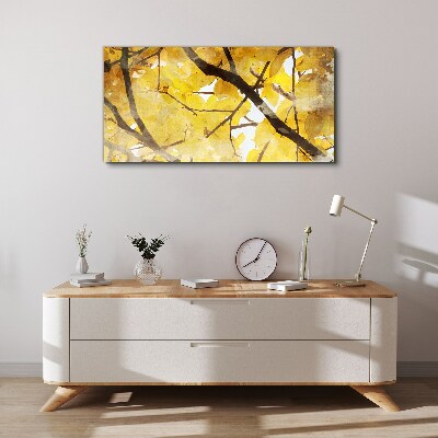 Obraz Canvas Złote liście w słońcu