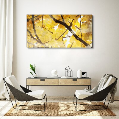 Obraz Canvas Złote liście w słońcu