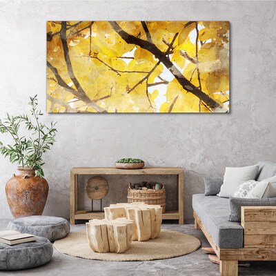Obraz Canvas Złote liście w słońcu