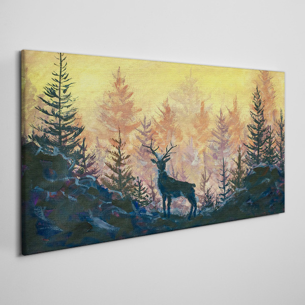 Obraz Canvas las zwierzę jeleń