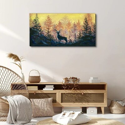 Obraz Canvas las zwierzę jeleń