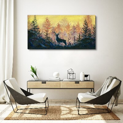 Obraz Canvas Złoty poranek w lesie