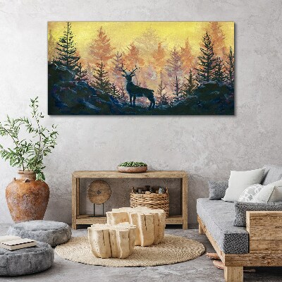 Obraz Canvas Złoty poranek w lesie