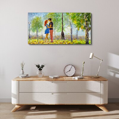 Obraz Canvas Miłość wśród zieleni