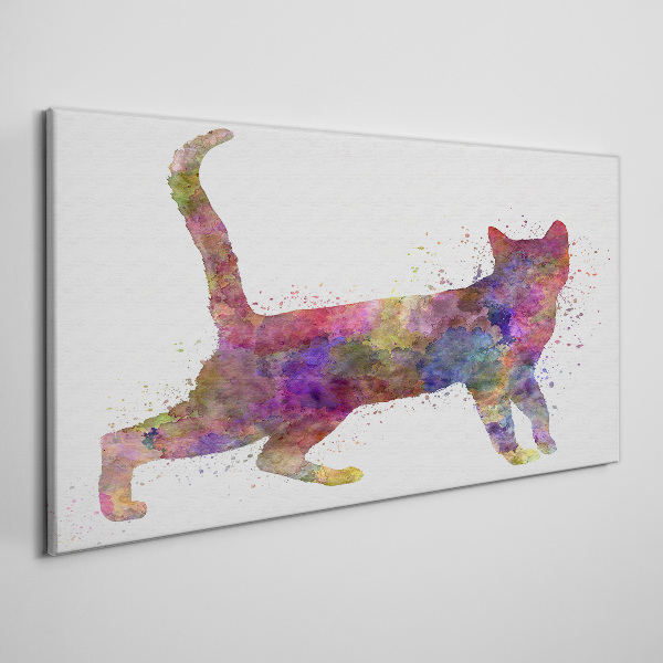 Obraz Canvas Kolorowy cień kota