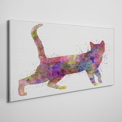 Obraz Canvas Kolorowy cień kota