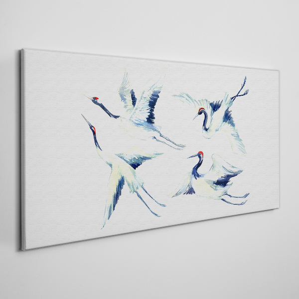 Obraz Canvas Tańczące żurawie w błękicie