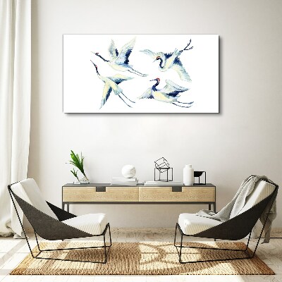 Obraz Canvas Tańczące żurawie w błękicie