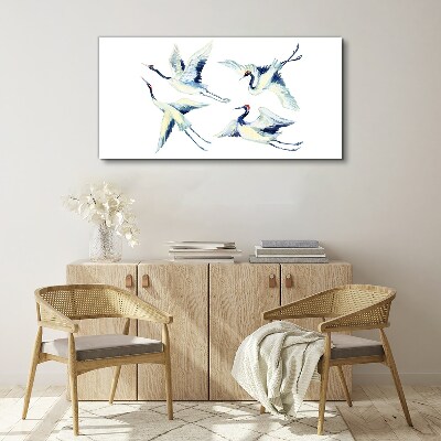Obraz Canvas Tańczące żurawie w błękicie