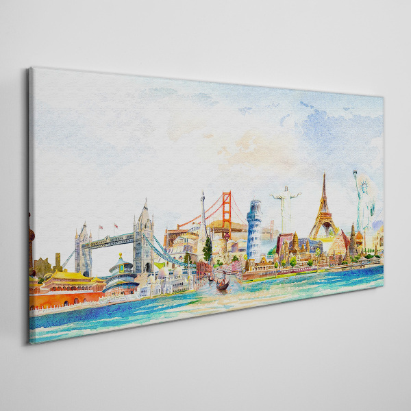 Obraz Canvas Ikony Świata w Kolorach