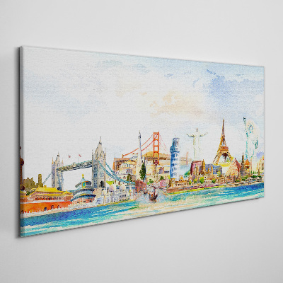 Obraz Canvas Ikony Świata w Kolorach
