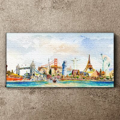 Obraz Canvas Ikony Świata w Kolorach
