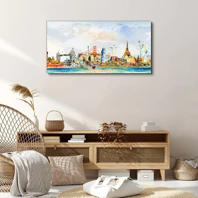 Obraz Canvas Ikony Świata w Kolorach