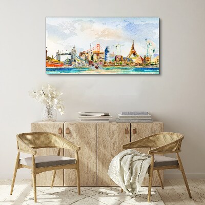 Obraz Canvas Ikony Świata w Kolorach