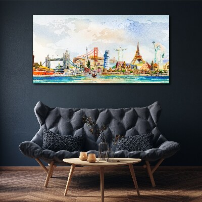 Obraz Canvas Ikony Świata w Kolorach