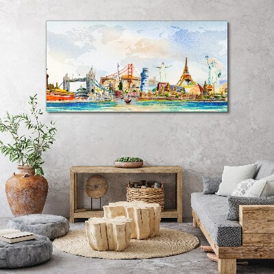 Obraz Canvas Ikony Świata w Kolorach