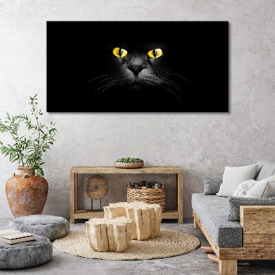 Obraz Canvas Złote oczy kota w cieniu