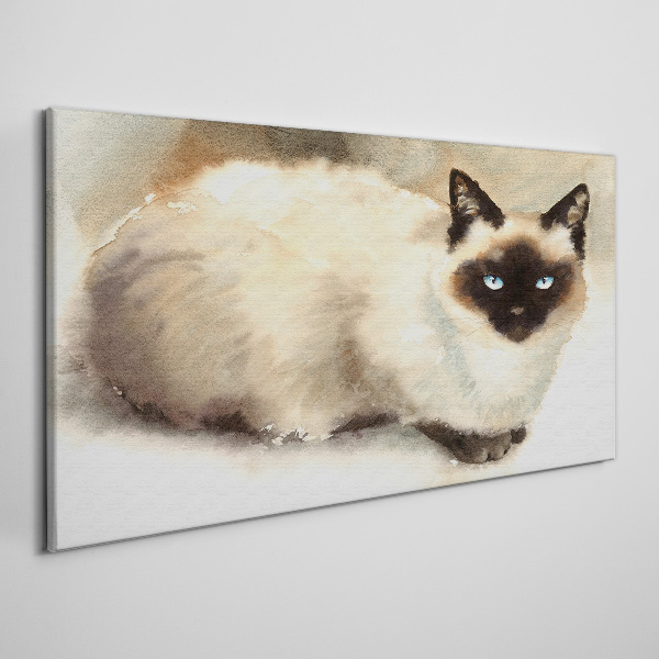 Obraz Canvas Siamese Cat in Soft Watercolors