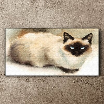 Obraz Canvas Siamese Cat in Soft Watercolors