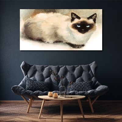 Obraz Canvas Siamese Cat in Soft Watercolors
