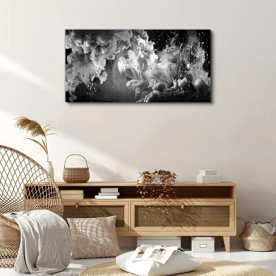 Obraz Canvas Dynamiczne chmury w czerni i bieli