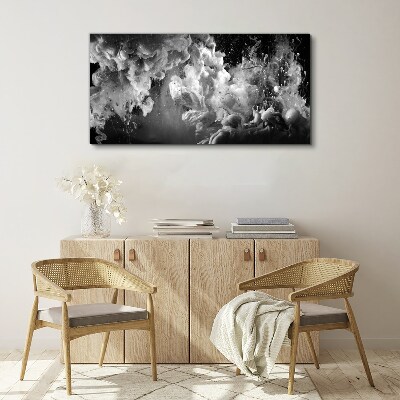 Obraz Canvas Dynamiczne chmury w czerni i bieli