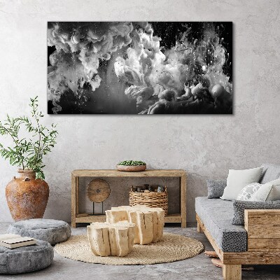 Obraz Canvas Dynamiczne chmury w czerni i bieli