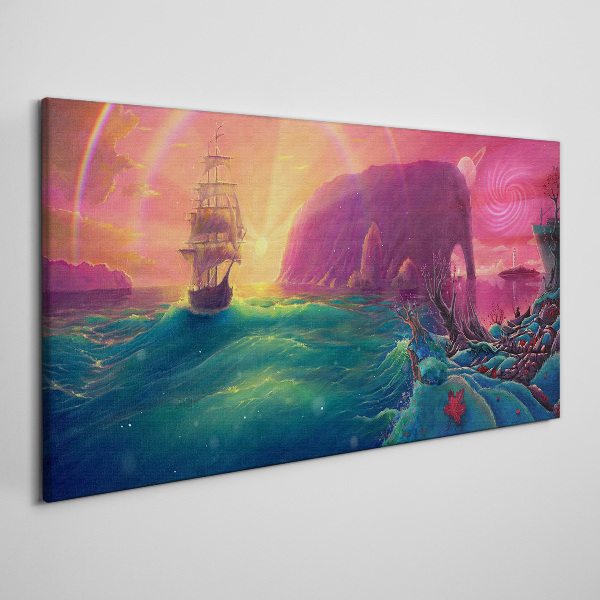 Obraz na Płótnie Magiczna podróż przez kolorowy ocean