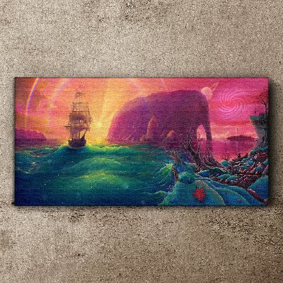 Obraz na Płótnie Magiczna podróż przez kolorowy ocean