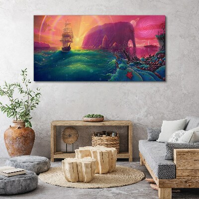 Obraz na Płótnie Magiczna podróż przez kolorowy ocean