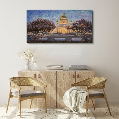Obraz Canvas Katedra w blasku zachodzącego słońca
