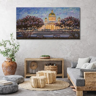 Obraz Canvas Katedra w blasku zachodzącego słońca