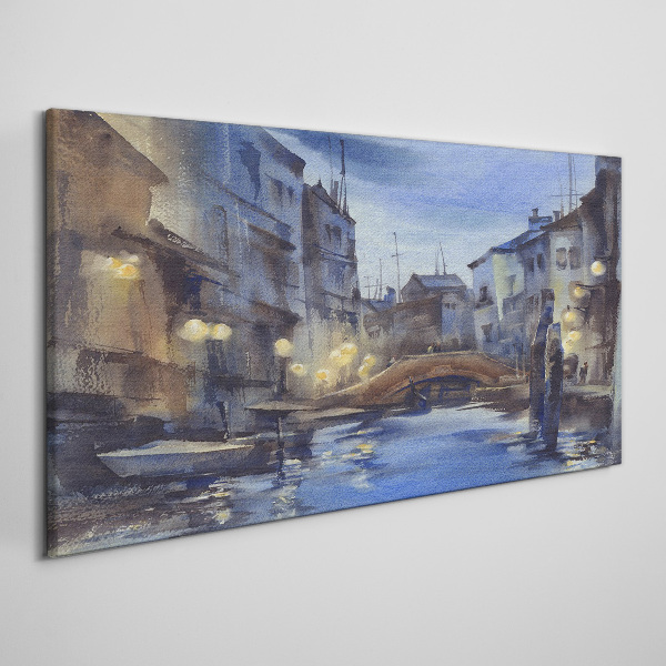 Obraz Canvas Wieczorny pejzaż nad wodą