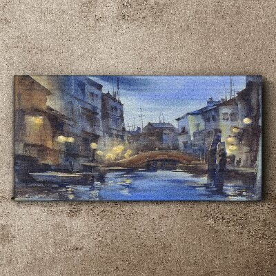 Obraz Canvas Wieczorny pejzaż nad wodą