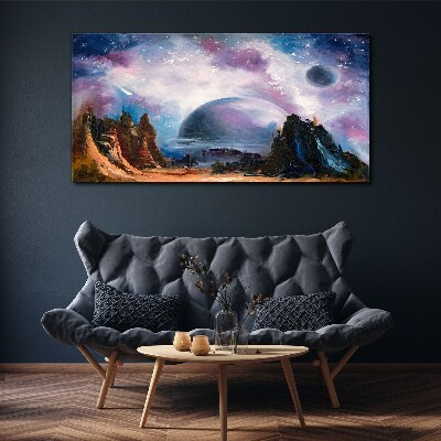 Obraz na Płótnie Kosmiczny krajobraz z planetą