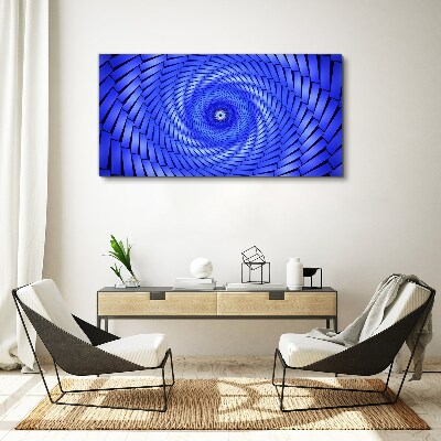 Obraz Canvas Niebieski wir geometryczny