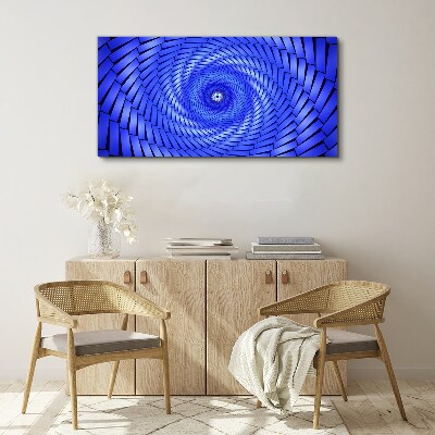 Obraz Canvas Niebieski wir geometryczny