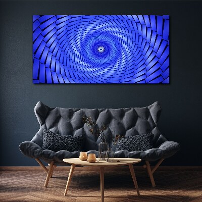 Obraz Canvas Niebieski wir geometryczny